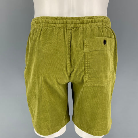 TODD SNYDER Size S Olive Corduroy Cotton Shorts