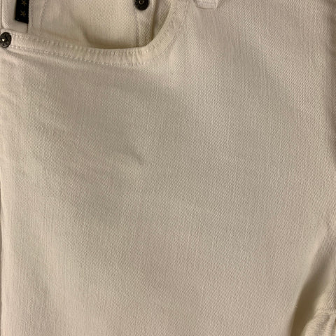 JOHN VARVATOS * U.S.A. Size 30 Off White Cotton Polyester Jeans