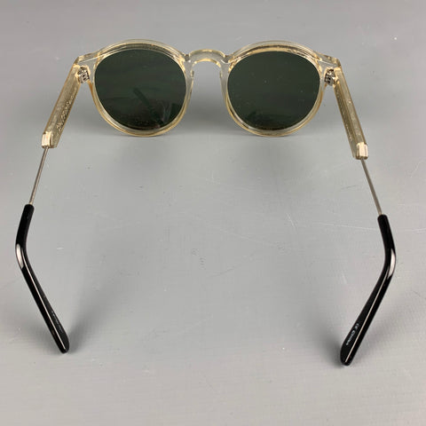 SPITFIRE Light Yellow Acetate Round Sunglasses