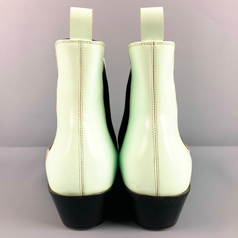 CALVIN KLEIN 205W39NYC Taille 12 Bottes à enfiler en cuir vert