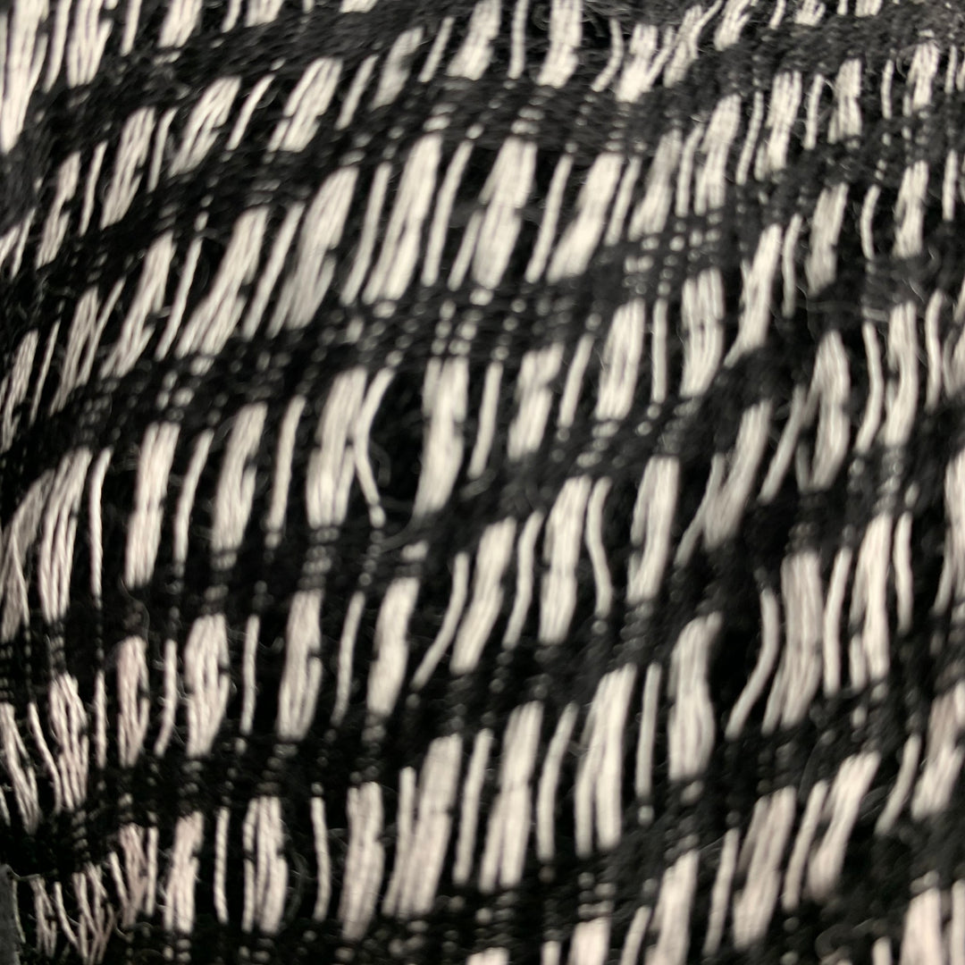YOHJI YAMAMOTO + NOIR Mezcla de lana con patrón mixto blanco y negro