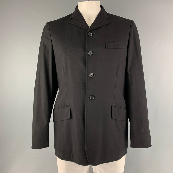 DOLCE & GABBANA Chest Size 40 Black Cashmere Blend Jacket
