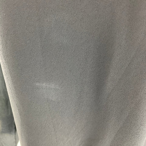 RALPH LAUREN Talla 8 Blusa negra de manga larga de viscosa y acetato