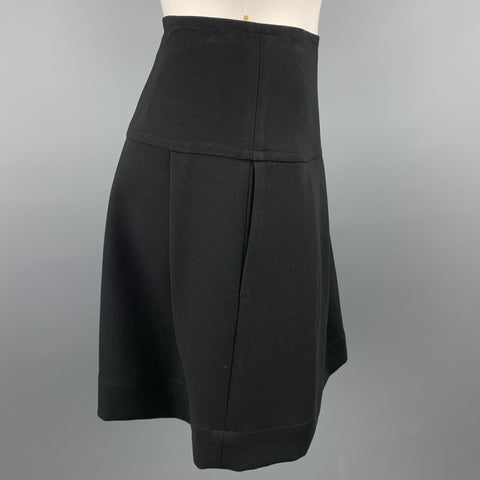 ST. JOHN Taille 2 Mini jupe plissée noire