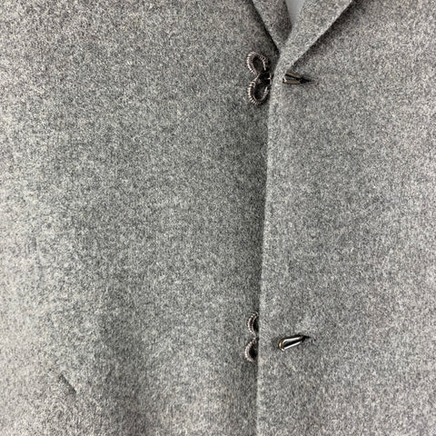 ATTACHMENT Size M Grey Wool / Cashmere Eye & hook Jacket