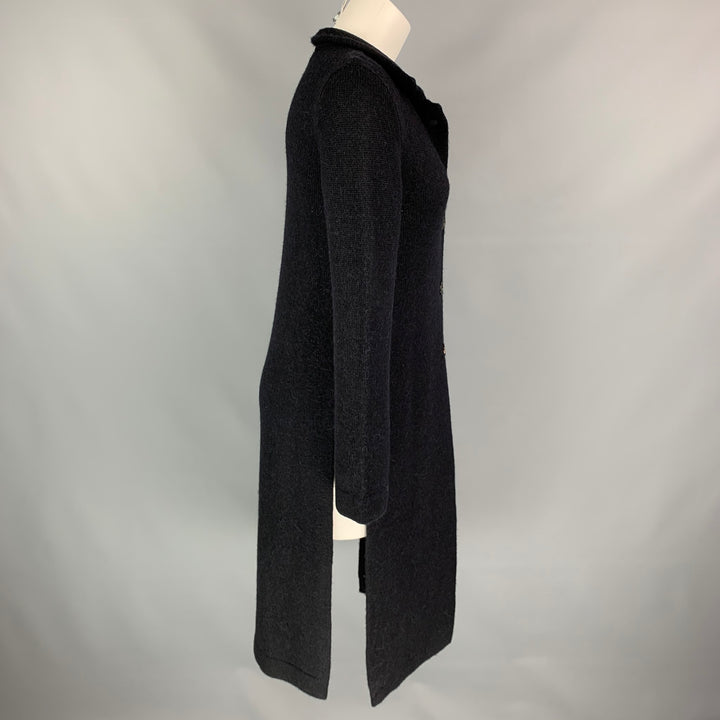 ANN DEMEULEMEESTER Taille 2 Cardigan en laine tricotée noire / alpaga