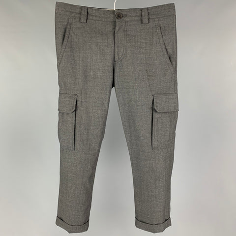 BRUNELLO CUCINELLI Size 30 Gray Lana Wool Casual Pants