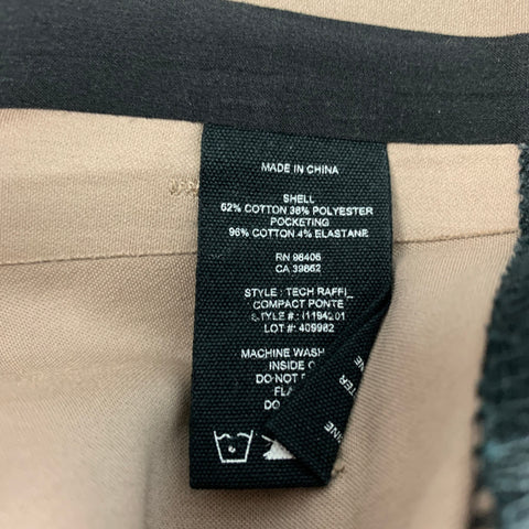 THEORY Size 32 Khaki Cotton Polyester Zip Fly Raffi Pants