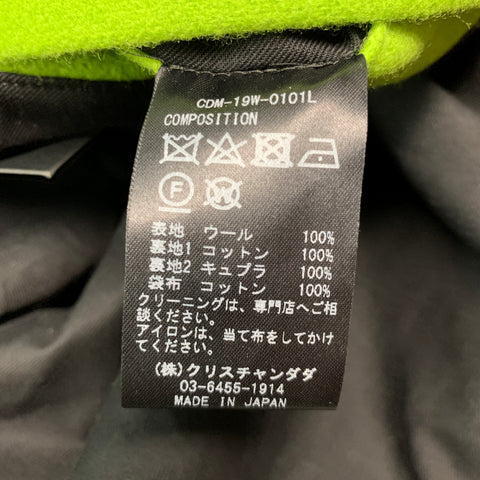 CHRISTIAN DADA Size 40 Green Wool Hooded Jacket