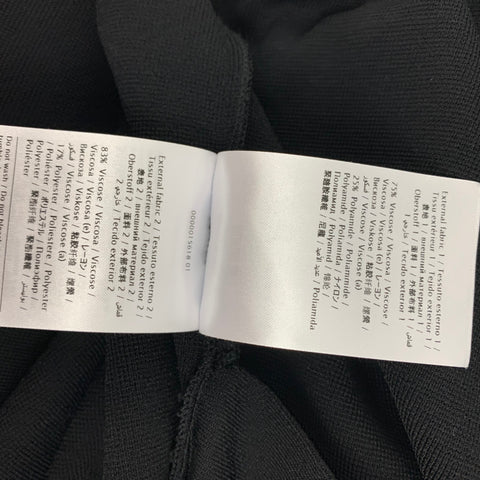 VALENTINO Size L Black White Logo Viscose Blend Zip Up Jacket