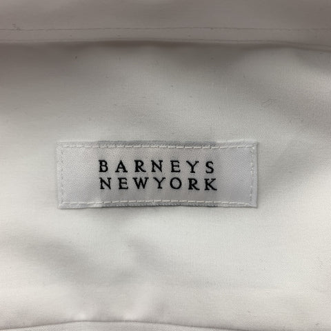 BARNEY'S NEW YORK Size XL White Cotton French Cuff Long Sleeve Shirt
