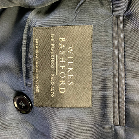 ERMENEGILDO ZEGNA Size 40 Navy Wool Double Breasted Custom Suit