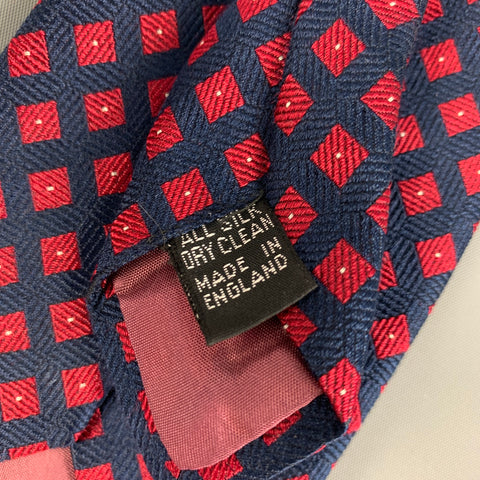 ROSENTHAL Navy Red Rhombus Silk Tie