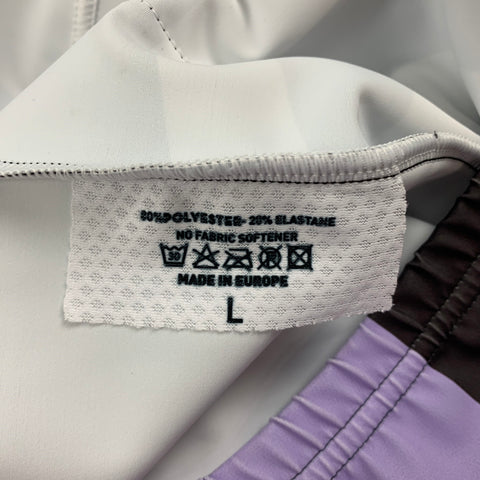 WALTER VAN BEIRENDONCK SS23 Size L Purple Graphic Nylon Jersey Bike Top