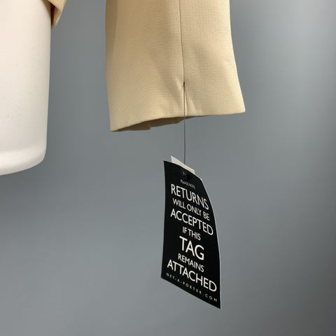 CHLOE Size 8 Cream Silk Blend Shawl Collar Blazer