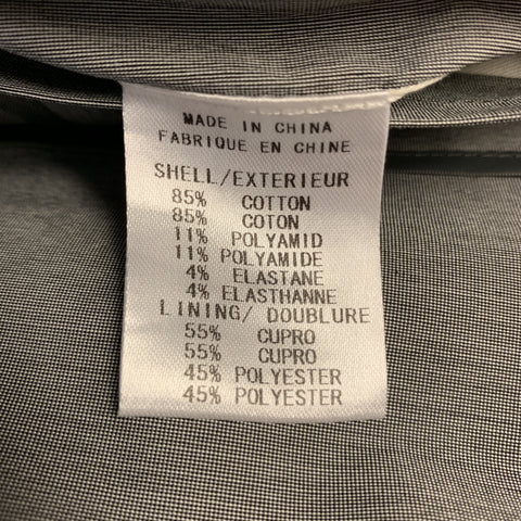 THEORY Size 44  Gray Heather Cotton Blend Notch Lapel Sport Coat Jacket