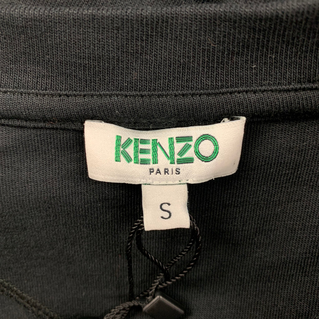 KENZO Size S Black Multi-Color Sea Lily Cotton Oversized T-shirt