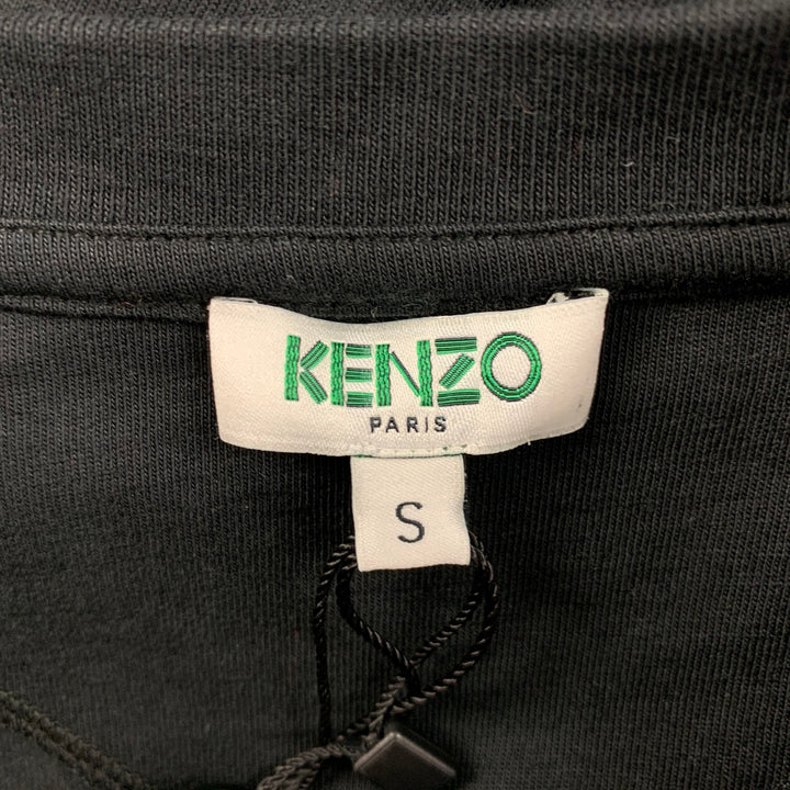 KENZO Size S Black Multi-Color Sea Lily Cotton Oversized T-shirt