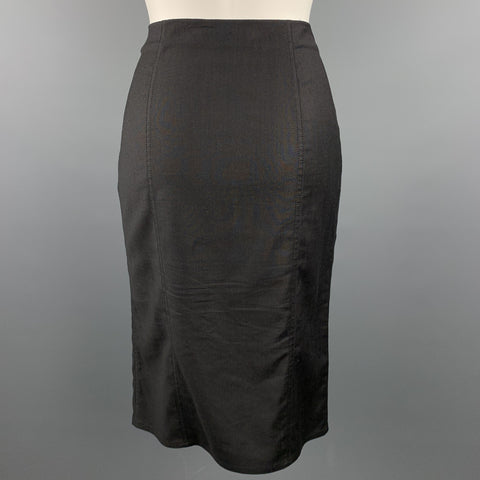 CHRISTIAN DIOR BOUTIQUE Talla 6 Falda lápiz de mezcla de viscosa negra