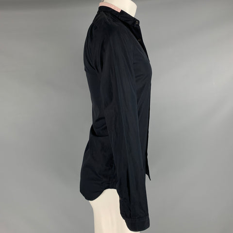 JIL SANDER Size S Black Pink Cotton Button Up Long Sleeve Shirt