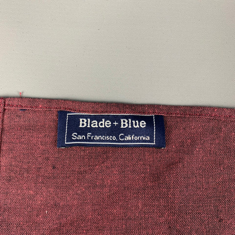BLADE+BLUE Burgundy Cotton Pocket Square