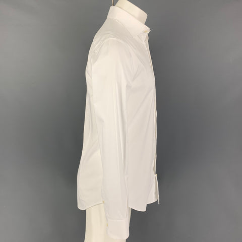 ARMANI COLLEZIONI Size S White Cotton Button Up Long Sleeve Shirt