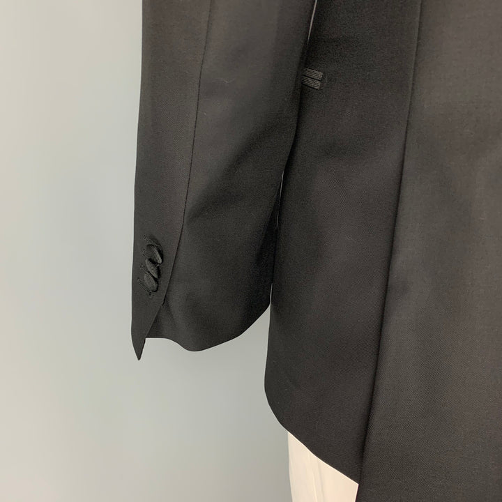SUIT SUPPLY Size 44 Black Wool Tuxedo Sport Coat