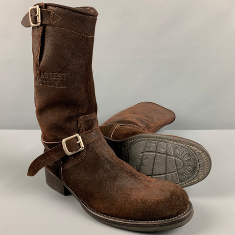 PAUL SMITH Size 9 Brown Leather Pull On Boots