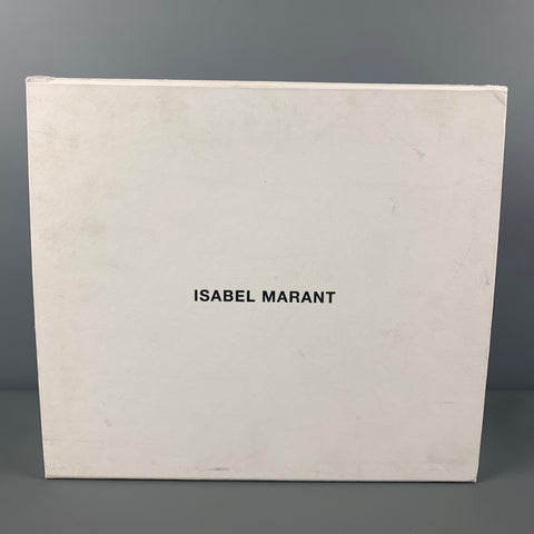 ISABEL MARANT Talla 10 Botas cruzadas de piel de becerro de ante color canela negro