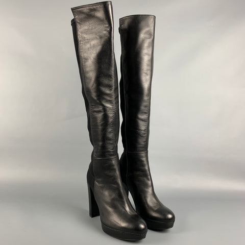 STUART WEITZMAN Talla 7 Botas sin cordones de tejidos mixtos de nailon negro