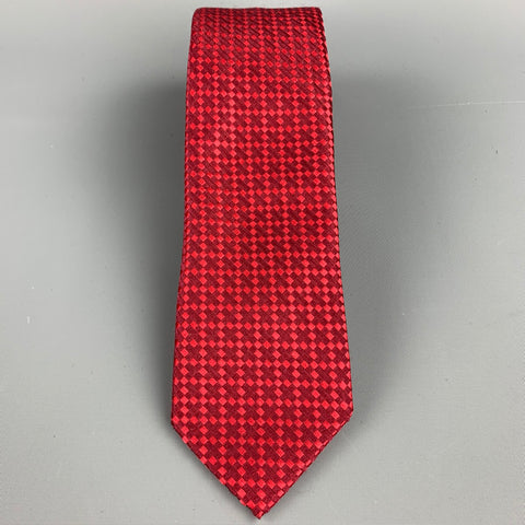 CHRISTIAN LACROIX Red Diamond Silk Tie