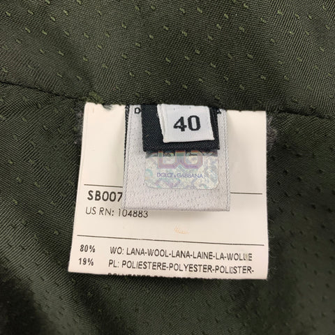 D&G by DOLCE & GABBANA Size 4 Olive & Black & Plaid Jacket