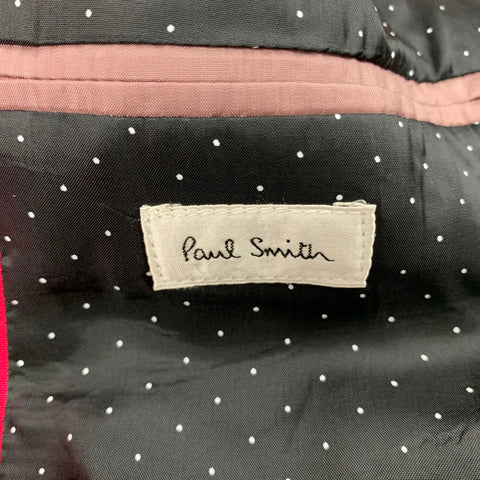 PAUL SMITH Size 38 Pink Mohair Wool Notch Lapel Suit