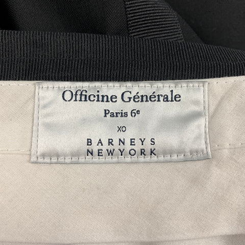 OFFICINE GENERALE Size 30 Black Wool Button Fly Dress Pants