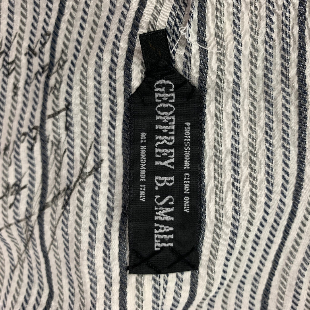 GEOFFREY B. SMALL for L'ECLAIREUR Size One Size Grey White Stripe Asymmetrical Vest
