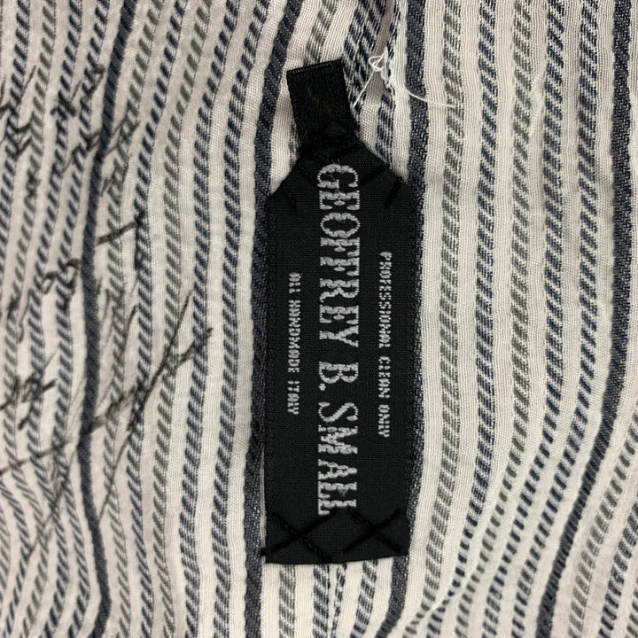 GEOFFREY B. SMALL for L'ECLAIREUR Size One Size Grey White Stripe Asymmetrical Vest