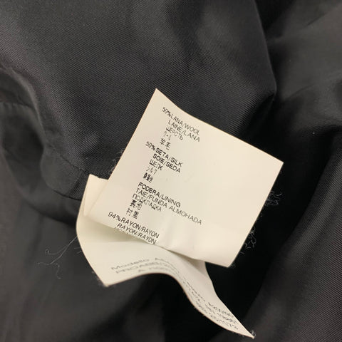 VERSACE Size 8 Black Wool Silk Pencil Below Knee Skirt
