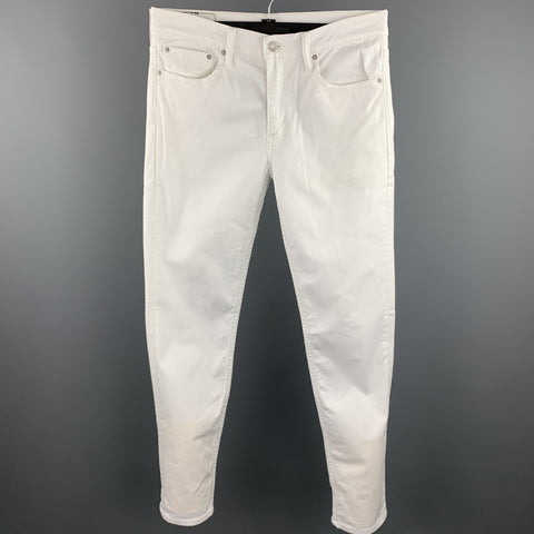 LEVI'S 511 Size 32 White Denim Zip Fly Jeans