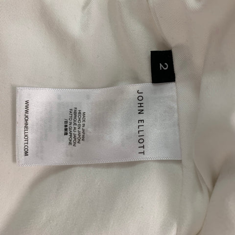JOHN ELLIOTT Size M White Multi-Color Splattered Cotton Jacket