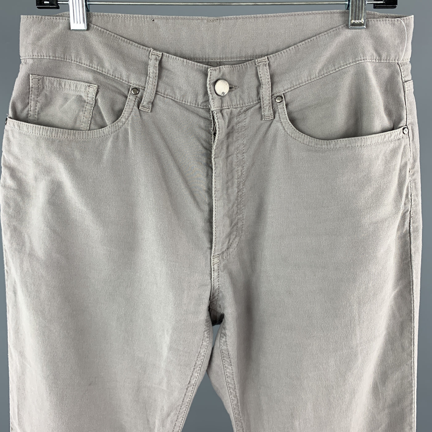 RALPH LAUREN Size 29 Gray Cotton 32 Zip Five Pockets Casual Pants