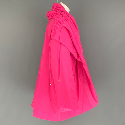 MAGASCHONI Size XL Pink Polyester &  Spandex Solid Coat
