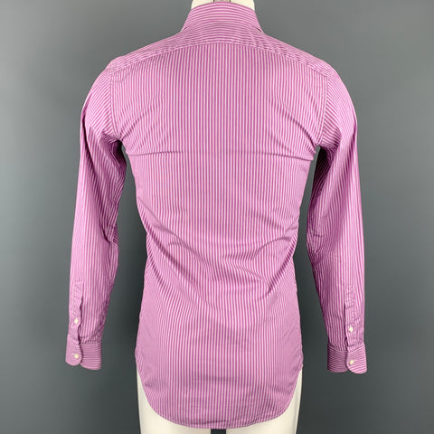 RALPH LAUREN Black Label Size XS Purple Stripe Cotton Button Up Long Sleeve Shirt