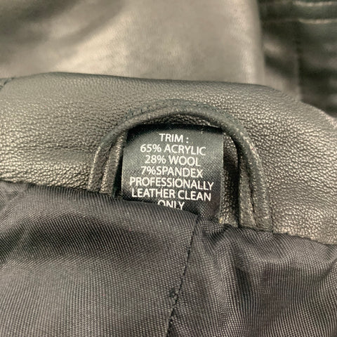 MARC by MARC JACOBS Size S Black Leather Hooded Jacket
