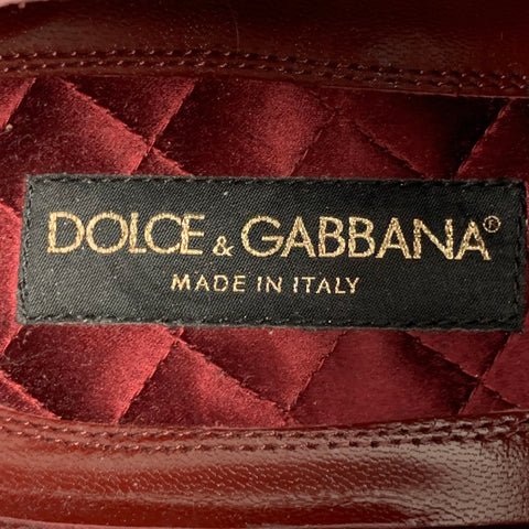 DOLCE & GABBANA Size 10.5 Tan Brown Leopard Print Leather Lace Up Shoes