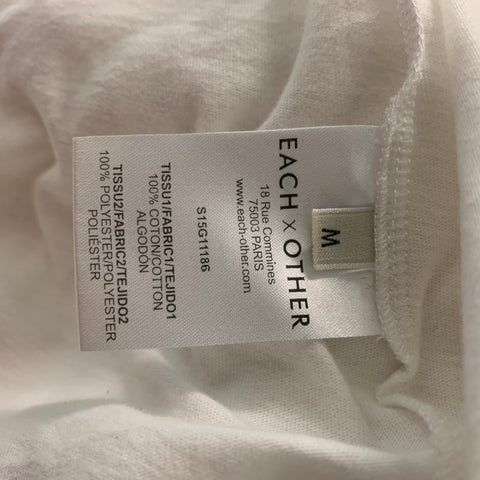 EACH X OTHER Size M White Cotton &  Polyester Pleated Dress