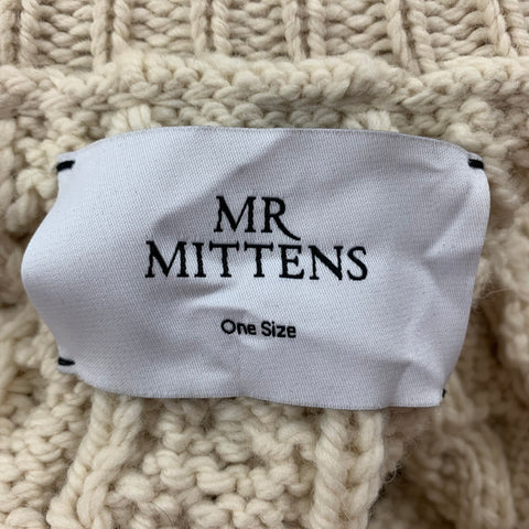 MR.MITTENS Size One Size Beige Wool Oversized Cardigan
