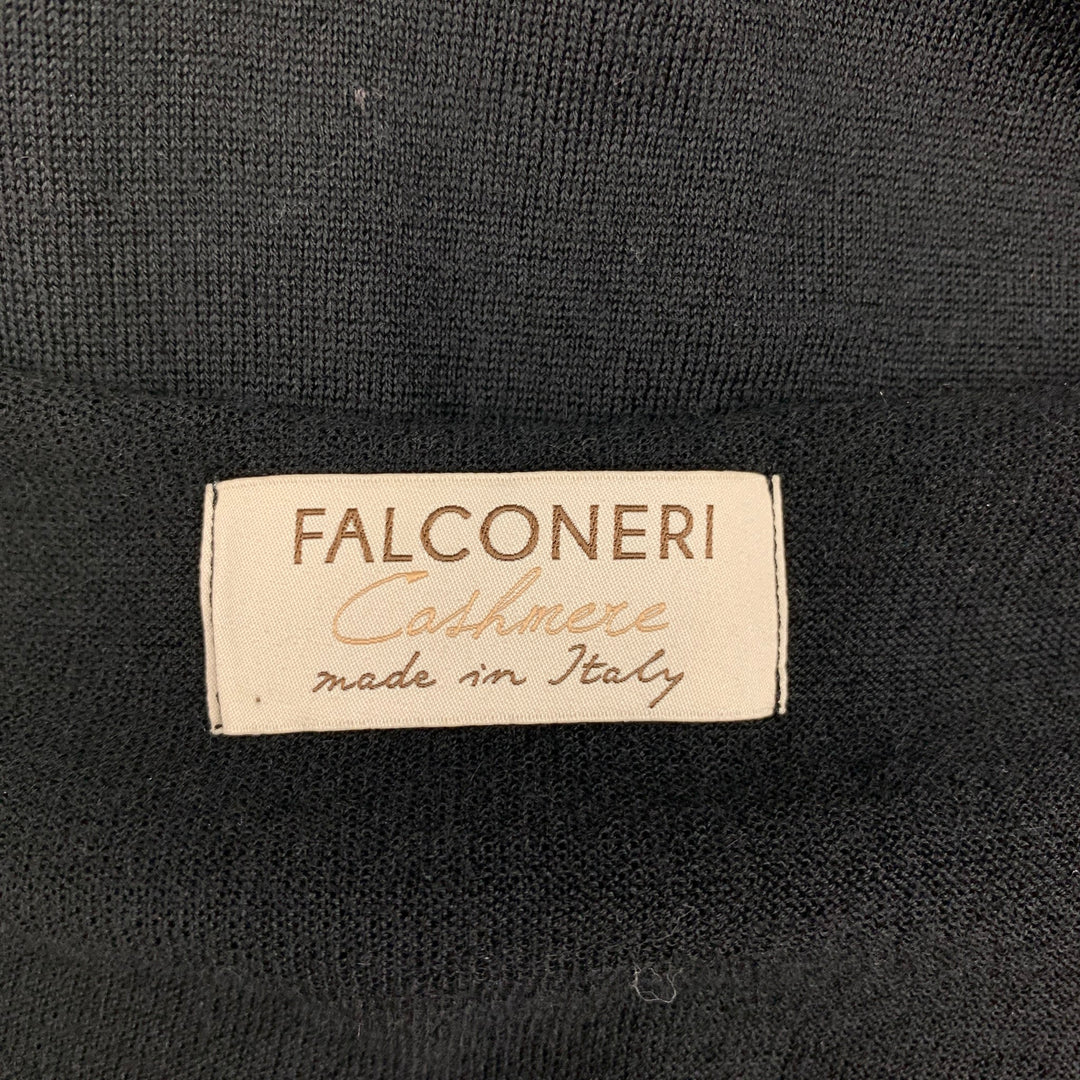 FALCONERI Size S Black Cashmere V-neck Pullover