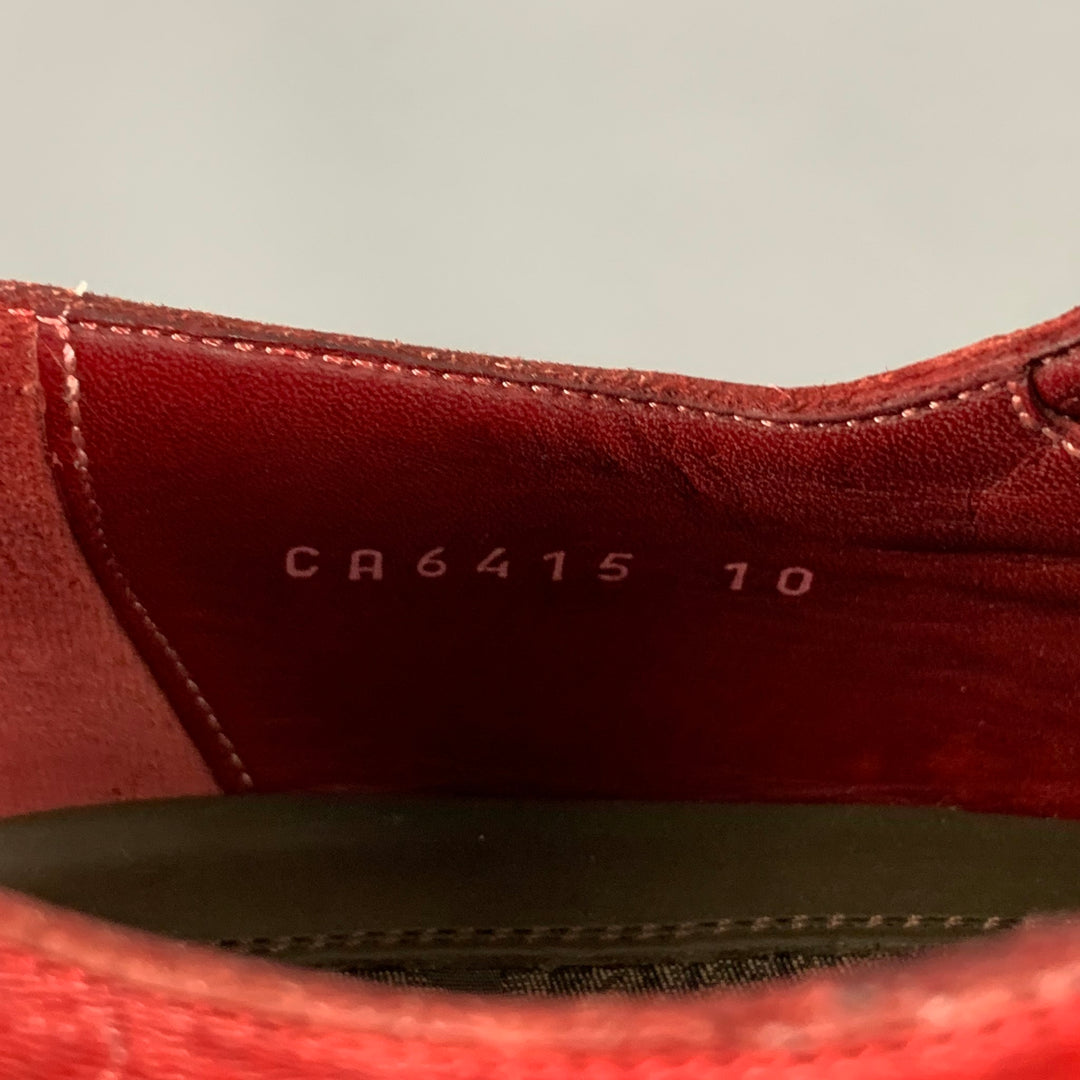 DOLCE &amp; GABBANA Talla 11 Zapatos con cordones antiguos rojo sangre de buey