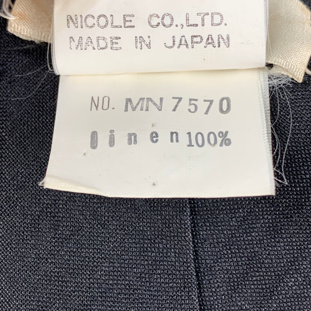 MATSUDA Black Cream Dots Linen Tie