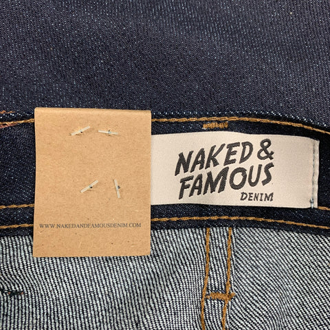 NAKED AND FAMOUS Size 30 Indigo Contrast Stitch Cotton Jeans